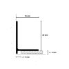 PROFIL ZAVRŠNI SL16X2 ALU WHITE RAL 9016